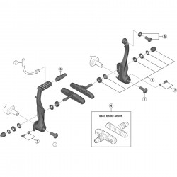 Shimano Brake inner cable lead pipe 45 degree