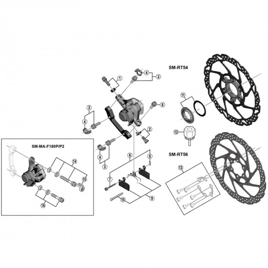 Shimano BR-M755 disc pad snap ring