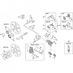 Shimano SM-BH90 banjo bolt and ring Shimano SM-BH90 banjo bolt and ring