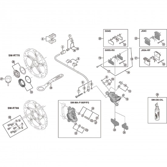 Shimano SM-BH90 banjo bolt and ring Shimano SM-BH90 banjo bolt and ring