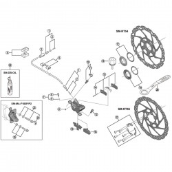 Shimano BR-M596 connecting bolt unit Shimano BR-M596 connecting bolt unit