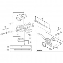 Shimano BL-M775 clamp bolt M6 x 14.8 mm Shimano BL-M775 clamp bolt M6 x 14.8 mm