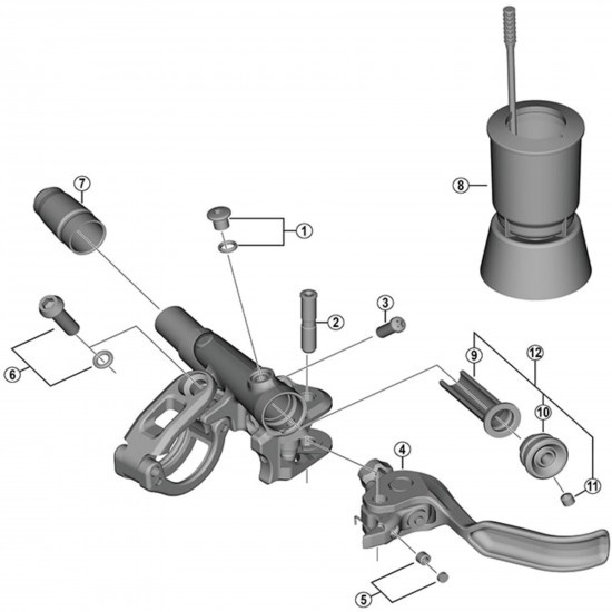 Shimano BL-M988 lever axle