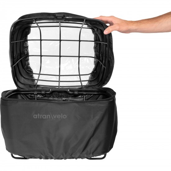 AtranVelo RAINY DUO COVER Basket Rain Cover, With Window AtranVelo RAINY DUO COVER Basket Rain Cover, With Window