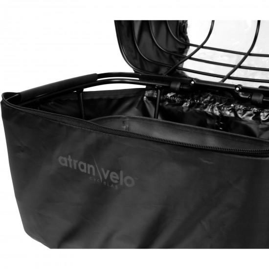 AtranVelo RAINY DUO COVER Basket Rain Cover, With Window AtranVelo RAINY DUO COVER Basket Rain Cover, With Window