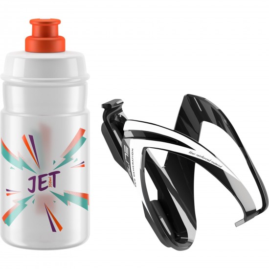 Elite Ceo Jet youth bottle kit includes cage and 66 mm, 350 ml bottle orange Elite Ceo Jet youth bottle kit includes cage and 66 mm, 350 ml bottle orange