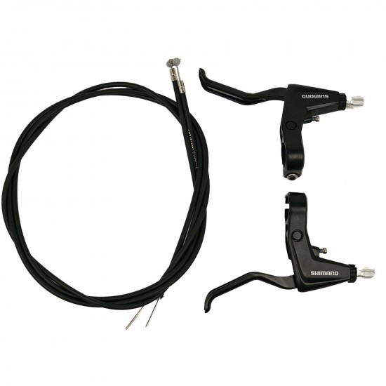 Shimano BL-T4000 Alivio 2-finger brake levers for V-brakes - black with cables