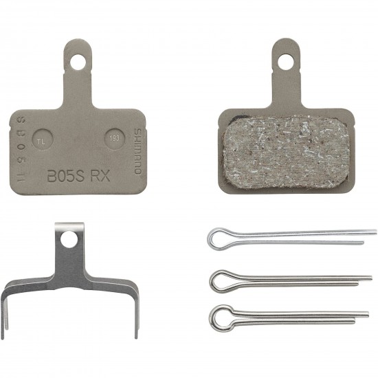 Shimano B05S-RX disc pads and spring, resin pad, steel back