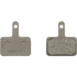 Shimano B05S-RX disc pads and spring, resin pad, steel back Shimano B05S-RX disc pads and spring, resin pad, steel back