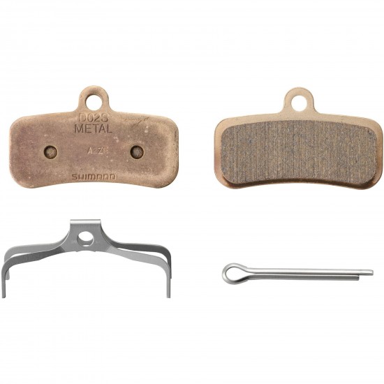 Shimano D02S-MX disc pads and spring, metal sintered pad, steel back Shimano D02S-MX disc pads and spring, metal sintered pad, steel back