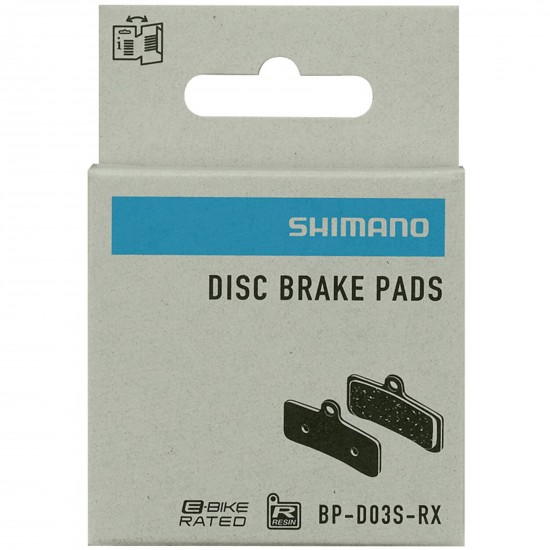 Shimano D03S-RX disc pads and spring, resin pad, steel back