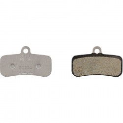 Shimano D03S-RX disc pads and spring, resin pad, steel back Shimano D03S-RX disc pads and spring, resin pad, steel back