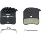 Shimano H03A-RF disc pads and spring, resin pad, alloy back, cooling fins Shimano H03A-RF disc pads and spring, resin pad, alloy back, cooling fins