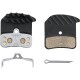 Shimano H03C-MF disc pads and spring, metal sintered, alloy/stainless back, cooling fins Shimano H03C-MF disc pads and spring, metal sintered, alloy/stainless back, cooling fins