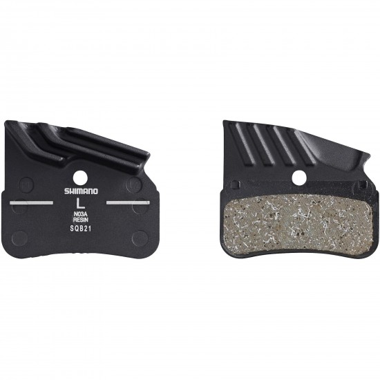 Shimano N03A-RF disc pads and spring, resin pad, alloy back, cooling fins