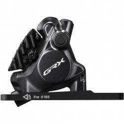 Shimano BR-RX820 GRX calliper, flat mount, with adapter for 140/160 mm, front Shimano BR-RX820 GRX calliper, flat mount, with adapter for 140/160 mm, front