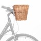 M Part Basket wicker, D shape with straps D Shaped wicker basket with leather straps
