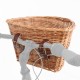 M Part Basket wicker, D shape with straps D Shaped wicker basket with leather straps