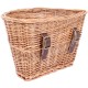 M Part Basket wicker, D shape with straps D Shaped wicker basket with leather straps