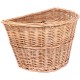 M Part Basket wicker, D shape with straps D Shaped wicker basket with leather straps