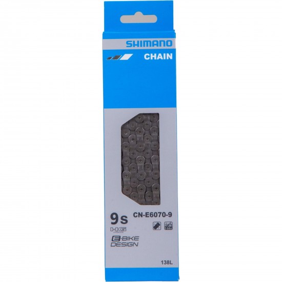Shimano CN-E6070 E-bike HG chain, 9-speed, 138L Shimano CN-E6070 E-bike HG chain, 9-speed, 138L