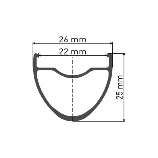 DT Swiss RR 481 DB SBWT 24 hole Presta-drilled disc brake black - 29" / 700c