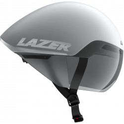 Lazer Victor KinetiCore Helmet, Matt White Silver, Medium Lazer Victor KinetiCore Helmet, Matt White Silver, Medium