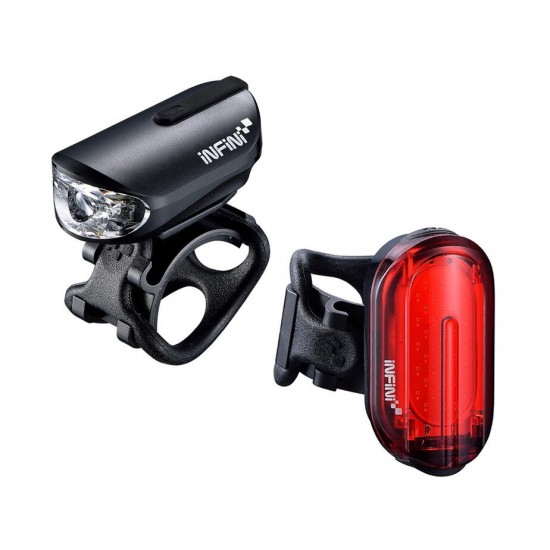 Infini Olley lightset micro USB front and rear lights black