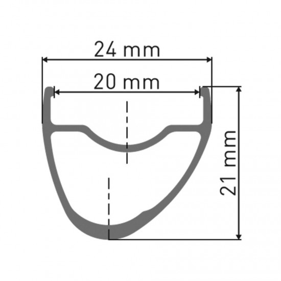 DT Swiss RR 421 asymmetric DB SBWT 32 hole Presta-drilled disc brake black