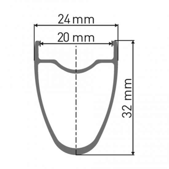 DT Swiss RR 521 DB SBWT 24 hole Presta-drilled disc brake black