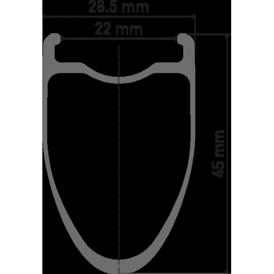 DT Swiss ERC 1400 DICUT disc brake wheel, carbon clincher 45 x 22 mm, rear