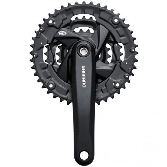 Shimano FC-M371 chainset without chainguard, square taper, 44 / 32 / 22T, 170 mm, black