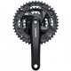 Shimano FC-M371 chainset without chainguard, square taper, 44 / 32 / 22T, 170 mm, black