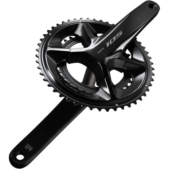 Shimano FC-R7100 105 double 12-speed chainset, HollowTech II 165 mm 50 / 34T, black
