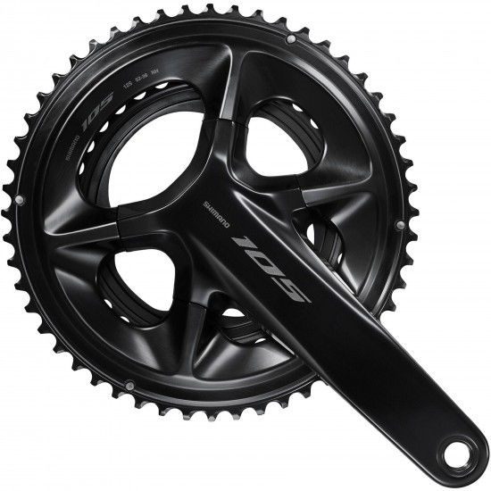 Shimano FC-R7100 105 double 12-speed chainset, HollowTech II 175 mm 52 / 36T, black Shimano FC-R7100 105 double 12-speed chainset, HollowTech II 175 mm 52 / 36T, black
