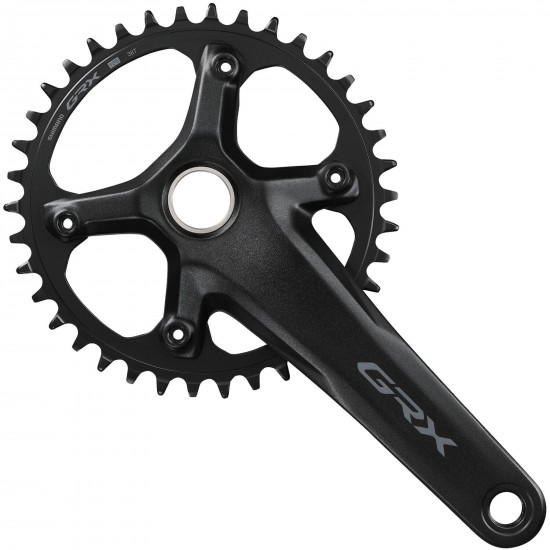 Shimano FC-RX610 GRX chainset 38T, single, 12-speed, 2 piece design, 172.5 mm Shimano FC-RX610 GRX chainset 38T, single, 12-speed, 2 piece design, 172.5 mm