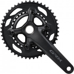 Shimano FC-RX610 GRX chainset 46 / 30, double, 12-speed, 2 piece design, 165 mm Shimano FC-RX610 GRX chainset 46 / 30, double, 12-speed, 2 piece design, 165 mm