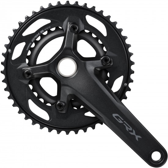 Shimano FC-RX610 GRX chainset 46 / 30, double, 12-speed, 2 piece design, 175 mm Shimano FC-RX610 GRX chainset 46 / 30, double, 12-speed, 2 piece design, 175 mm