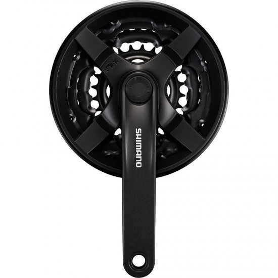 Shimano FC-TY301 chainset 42 / 34 / 24, 6/7/8-speed, 150 mm, with chainguard, black