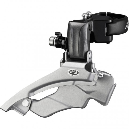 Shimano FD-M371 Altus hybrid 9-speed front derailleur, conventional swing, dual-pull Shimano FD-M371 Altus hybrid 9-speed front derailleur, conventional swing, dual-pull