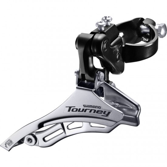 Shimano FD-TY300 Tourney 6/7-speed triple front derailleur, top pull, 28.6 mm, for 42T Shimano FD-TY300 Tourney 6/7-speed triple front derailleur, top pull, 28.6 mm, for 42T