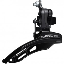 Shimano FD-TZ500 6-speed MTB front derailleur, down swing, down pull, 28.6mm, 66-69, 42T Shimano FD-TZ500 6-speed MTB front derailleur, down swing, down pull, 28.6mm, 66-69, 42T