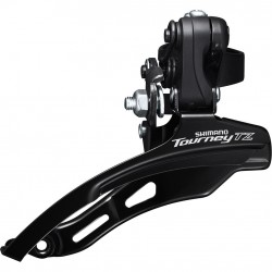 Shimano FD-TZ500 6-speed MTB front derailleur, down swing, top pull, 28.6mm, 66-69, 42T Shimano FD-TZ500 6-speed MTB front derailleur, down swing, top pull, 28.6mm, 66-69, 42T