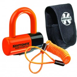 Kryptonite Evolution Disc Lock - Premium Pack - Orange With Pouch And reminder cable Kryptonite Evolution Disc Lock - Premium Pack - Orange With Pouch And reminder cable