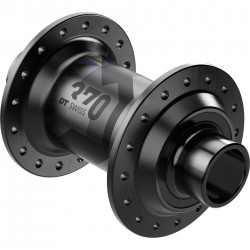 DT Swiss 370 Classic front 110 x 20 mm, 32 hole, black DT Swiss 370 Classic front 110 x 20 mm, 32 hole, black