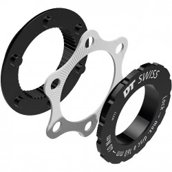 DT Swiss Centre-Lock to 6-bolt fitting adapter for Road, QR, 9 or 12 mm Axles DT Swiss Centre-Lock to 6-bolt fitting adapter for Road, QR, 9 or 12 mm Axles