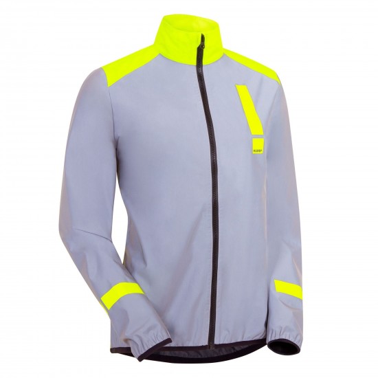 HUMP Women's Ultra Reflect Waterproof Jacket - Reflect / Hi-Viz YW - Size 18