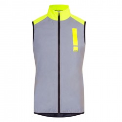 HUMP Men's Ultra Reflect Gilet - Silver Reflect / Hi-Viz Yellow - X-Small HUMP Men's Ultra Reflect Gilet - Silver Reflect / Hi-Viz Yellow - X-Small