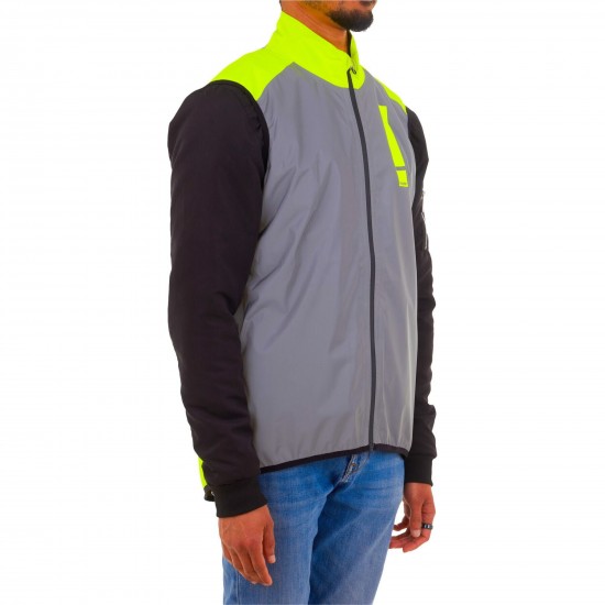 HUMP Men's Ultra Reflect Gilet - Silver Reflect / Hi-Viz Yellow - X-Small HUMP Men's Ultra Reflect Gilet - Silver Reflect / Hi-Viz Yellow - X-Small