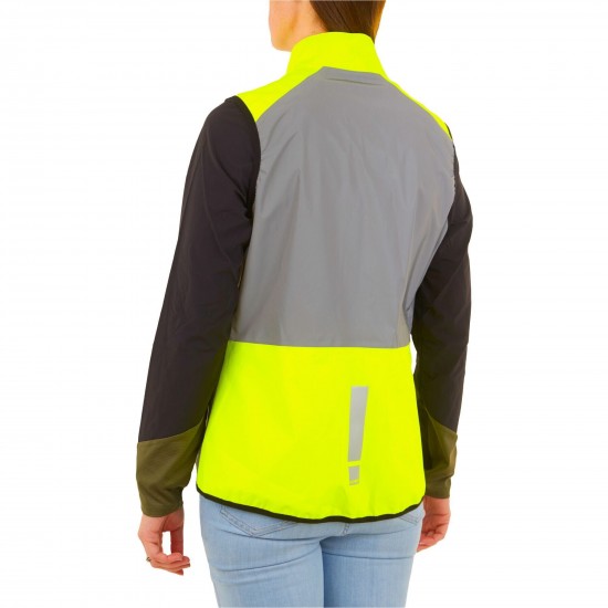 HUMP Women's Ultra Reflect Gilet - Silver Reflect / Hi-Viz Yellow - Size 6 HUMP Women's Ultra Reflect Gilet - Silver Reflect / Hi-Viz Yellow - Size 6